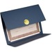 St. James 83534 Letter Recycled Certificate Holder - 8 1/2" x 11" - Linen - Navy Blue - 30% Recycled - 5 / Pack