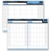 Quartet Day-Timer Undated 30/60 Day Laminated Planner - 23" x 30" Sheet Size - Bilingual - 1 Each