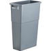 Genuine Joe 23-gallon Space-Saving Waste Container - 87.06 L Capacity - Rectangular - Handle - 30" Height x 20" Width x 11" Depth - Gray - 1 Each