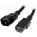 StarTech.com 1ft (0.3m) Power Extension Cord, C14 to C13, 10A 125V, 18AWG, Computer Power Cord Extension, Power Supply Extension Cable - AC power cord 1ft (0.3m) 18AWG power supply extension cable IEC 60320 C14 to IEC 60320 C13 connectors; 125V at 10A; UL
