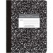 Roaring Spring College Ruled Hard Cover Composition Book - 100 Sheets - 200 Pages - Printed - Sewn/Tapebound - Both Side Ruling Surface Red Margin - 15 lb Basis Weight - 56 g/m² Grammage - 9 3/4" x 7 1/2" - 0.50" x 7.5"9.8" - White Paper - 1 Each
