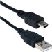 QVS 2M/6.5ft, USB A Male to Micro-B Male - 6.56 ft USB Data Transfer Cable for Camera, PDA, GPS Receiver, Cellular Phone, Tablet PC - First End: 1 x 4-pin USB 2.0 Type A - Male - Second End: 1 x 5-pin Micro USB 2.0 Type B - Male - Black