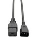 Eaton Tripp Lite Series Power Cord, C19 to C14 - Heavy-Duty, 15A, 250V, 14 AWG, 4 ft. (1.22 m), Black - (IEC-320-C19 to IEC-320-C14) 4-ft.