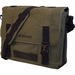 Mobile Edge 17.3" Eco-Friendly Canvas Messenger Bag - 17.3" Screen Support - 13" x 17.5" x 4.25" - Cotton Canvas - Olive
