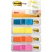 Post-it® Flags - 0.50" x 1.75" - Rectangle - Unruled - Blue, Pink, Yellow, Orange - Removable, Self-adhesive, Residue-free, Repositionable - 4 / Pack