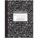 Roaring Spring Black Marble Composition Book - 80 Sheets - 160 Pages - Printed - Sewn/Tapebound - Both Side Ruling Surface - 20 lb Basis Weight - 10 1/4" x 7 7/8" - 0.50" x 7.9"10.3" - White Paper - Black Binder - Black Marble, White Cover Marble - Clay C