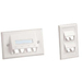 PANDUIT 4-Socket Faceplate - 4 x Socket(s) - 1-gang - Off-white