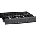 Black Box Horizontal IT Rackmount Cable Manager - 2U, 19" , Double-Sided, Black - Rack Cable Management Panel - Black - 1 Pack - 2U Rack Height - 19" Panel Width - TAA Compliant