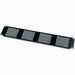Middle Atlantic 2RU Vented Rack Panel - Slotted with 20% Open Area - Aluminium - Brushed Black - 2U Rack Height