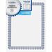 Geographics Conventional Blue Certificate - 24 lb Basis Weight - 11" x 8.5" - Inkjet, Laser Compatible - Blue with White Border - Parchment Paper - 50 / Pack