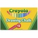 Crayola Colored Drawing Chalk - 3.2" Length - 0.4" Diameter - Assorted - 12 / Box