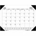 House of Doolittle 14-month Academic Economy Desk Pad - Academic - Julian Dates - Daily, Weekly, Monthly, Yearly - 14 Month - July 2022 - August 2023 - 22" x 17" White Sheet - 2.25" x 2.87" Block - Desktop - Leatherette - Black - Refillable, Reference Cal