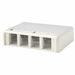 Ortronics TracJack Mounting Box for Module, Cable Raceway - Cloud White - Plastic, High Impact Thermoplastic, Acrylonitrile Butadiene Styrene (ABS)