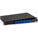 Black Box Rackmount Preloaded Fiber Enclosure - 1U, (12) Duplex SC Pair - 24 x SC - 12 Port(s) - 12 x Duplex - 1U High - Rack-mountable