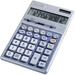 Sharp Calculators EL-339HB 12-Digit Executive Business Large Desktop Calculator - 4-Key Memory, Auto Power Off, Sign Change, Double Zero - 12 Digits - LCD - Battery/Solar Powered - 1 - LR44 - 0.7" x 4.3" x 6.9" - Silver, Blue - Metal - 1 Each