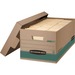 Bankers BoxÂ® Stor/File&trade; Letter/Legal Recycled File Storage Box - Internal Dimensions: 15" (381 mm) Width x 24" (609.60 mm) Depth x 10" (254 mm) Height - External Dimensions: 15.9" Width x 25.4" Depth x 10.3" Height - Media Size Supported: Legal - Lift-off Closure - Medium Duty - Stackable - Kraft, Green - For File - Recycled - 1 Each