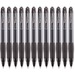 Paper Mate Retractable Pigmented Gel Ink Pens - Fine Pen Point - 0.5 mm Pen Point Size - Retractable - Black Gel-based Ink - Black Barrel - 12 / Dozen