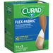 Medline Comfort Cloth Adhesive Fabric Bandages - 0.75" x 3" - 100/Box - Tan