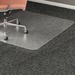 Lorell Plush-pile Chairmat - Carpeted Floor - 60" (1524 mm) Length x 46" (1168.40 mm) Width x 0.173" (4.39 mm) Thickness - Rectangular - Vinyl - Clear - 1Each