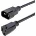 StarTech.com 1ft (0.3m) Power Extension Cord, IEC C14 to NEMA 5-15R, 10A 125V, 18AWG, Black, Outlet Extension Cable for Power Supplies - AC power extension cord 1ft (0.3m) 18AWG power supply extension cable IEC 60320 C14 to NEMA 5-15R; 125V at 10A; UL lis