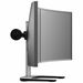 Atdec dual/single monitor desk mount - Freestanding base - Loads up to 26.5lb flat or 20lb curved - VESA 75x75, 100x100 - Quick display release, tilt, pan, landscape/portrait - QuickShift™ lever mechanism, tool-free - 20° viewing angle adjustmen