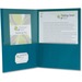 TOPS Letter Recycled Pocket Folder - 8 1/2" x 11" - 100 Sheet Capacity - 2 Pocket(s) - Fiber - Blue - 10% Recycled - 10 / Pack