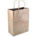 COSCO Premium Large Brown Paper Shopping Bags - 10" Width x 13" Length - Kraft - Paper - 50/Box - Shopping