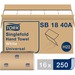 Tork Universal Singlefold Hand Towel - 9.1" x 10.3" - White - Fiber - Absorbent - 250 Per Pack - 16 Packs / Carton (4000 sheets)