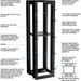 Black Box Flex Depth Rack - 45U, 4-Post, 24" x 24"D, M6 Square Holes - For Patch Panel - 45U Rack Height x 19" Rack Width - Floor Standing - Steel - 500 lb Maximum Weight Capacity - TAA Compliant