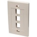Intellinet Network Solutions 3 Outlet Wall Plate, Ivory - Flush Mount