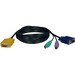 Eaton Tripp Lite Series PS/2 (3-in-1) Cable Kit for NetDirector KVM Switch B020-Series and KVM B022-Series, 6 ft. (1.83 m) - 6 ft - 1 x HD-15 Male - 2 x Mini-DIN (PS/2) Male, 1 x HD-15 Male"