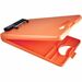 Saunders DeskMate II 00543 Portable Storage Clipboard - 0.50" Clip Capacity - Storage for Stationary - Bottom Opening - 10" x 16" - Low-profile - Polypropylene - Tangerine - 1 Each