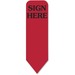 Redi-Tag Sign Here Reversible Red Refill Rolls - 720 - 1.87" x 0.56" - Arrow - "SIGN HERE" - Red - Removable - 720 / Box