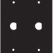 Middle Atlantic Punchout Panel - Black - 3.5" Height x 3.4" Width x 0.5" Depth