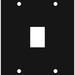Middle Atlantic UCP Module, One Keystone Punchout - Aluminum - Black - 3.4" Height x 3.5" Width