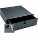 Middle Atlantic 3RU Heavy-Duty Rack Mounted Drawer with Keylock - 15.88" Width x 14.50" Depth x 5.25" Height - Steel - Black