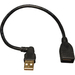 Eaton Tripp Lite Series USB Extension Cable (USB-A Right-Angle M to USB-A F), 10-in. (25.4 cm) - USB - Extension Cable - 10" - 1 x Type A Male USB - 1 x Type A Female USB - Black"