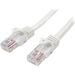 StarTech.com 7ft White Snagless Cat5e UTP Patch Cable - Category 5e - 7 ft - 1 x RJ-45 Male Network - 1 x RJ-45 Male Network - White