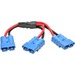 Tripp Lite 1ft Y Splitter Cable for select BatteryPacks 175A DC Connectors Blue - For Battery - 48 V DC175 A - Black, Blue - 1 ft Cord Length