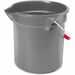 Rubbermaid Commercial Brute 10-quart Utility Bucket - 10 quart - Heavy Duty, Rust Resistant, Bend Resistant - 10.2" - Plastic, Steel, High-density Polyethylene (HDPE) - Gray, Nickel, Chrome - 1 Each