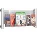 Safco Elegant Luxe Magazine Wall Rack - 3 x Magazine, 6 x Pamphlet - 3 Pocket(s) - 15.3" Height x 31.8" Width x 5" Depth - Acrylic, Aluminum - 1 Each