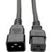 Eaton Tripp Lite Series Power Extension Cord/Splitter, 2 x C19 to C20 Y Splitter - Heavy-Duty, 20A, 250V, 12 AWG, 6 ft. (1.83 m), Black - 20A, 12AWG (2x IEC-320-C19 to IEC-320-C20) 6-ft."