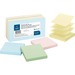 Business Source Reposition Pop-up Adhesive Notes - 3" x 3" - Square - Assorted Pastel - Removable, Repositionable, Solvent-free Adhesive - 12 / Pack