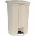 Rubbermaid Commercial Mobile Step-On Container - Step-on Opening - Overlapping Lid - 23 gal Capacity - Rectangular - Fire-Safe, Mobility, Leak Proof, Durable, Rounded Corner, Heavy Duty, Pedal Control, Wheels - 32.5" Height x 19.8" Width x 16.1" Depth - R