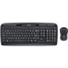 Logitech MK320 2.4 GHz Wireless Desktop Set - USB Wireless RF 2.40 GHz Keyboard - 115 Key - Black - USB Wireless RF Mouse - Optical - Scroll Wheel - Black - Multimedia, Calculator, Media Player, Email Hot Key(s) - AA, AAA - Compatible with Computer for PC