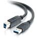 C2G 10ft USB 3.0 A to B SuperSpeed Cable - M/M - 9.84 ft USB Data Transfer Cable - Type A Male USB - Type B Male USB - Shielding - Black