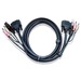 ATEN 2L-7D02UD Dual Link KVM Cable Adapter - 5.91 ft KVM Cable - First End: 2 x Mini-phone Audio - Male, 1 x DVI (Dual-Link) Digital Video - Male, 1 x USB Type A - Male - Second End: 1 x USB Type B - Male, 2 x Mini-phone Audio - Male, 1 x DVI-D (Dual-Link