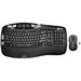 Logitech MK550 Wireless Wave Keyboard/Mouse Combo - USB Wireless RF 2.40 GHz Keyboard - 117 Key - USB Wireless RF Mouse - Laser - Scroll Wheel - Email, Internet Key Hot Key(s) - AA for PC - 1 Pack