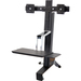 Ergotron WorkFit-S 33-341-200 Dual Sit-Stand Workstation - 31 lb Load Capacity - Steel, Plastic, Aluminum - Black