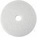 3M White Super Polish Pads - 5/Carton - Round x 12" Diameter - Polishing, Floor, Buffing, Scrubbing - Wood Floor - 175 rpm to 600 rpm Speed Supported - Textured, Adhesive, Durable, Scuff Mark Remover, Heel Mark Remover - Polyester Fiber - White